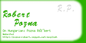 robert pozna business card